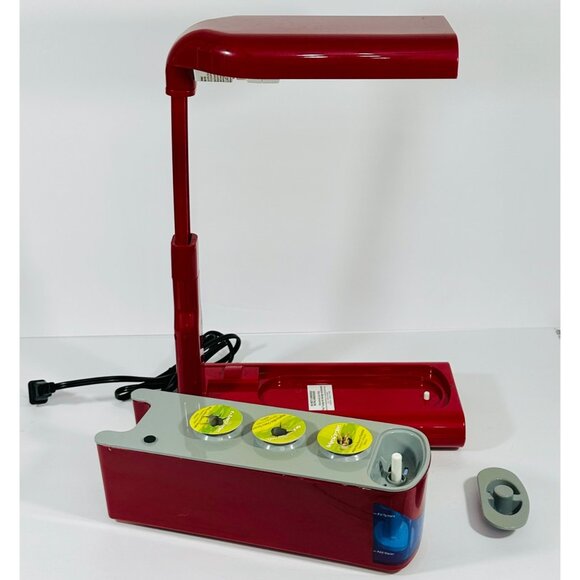 AeroGarden Red Indoor Hydroponic Garden System Countertop LED Grow Light 3-Pod C - Picture 10 of 16